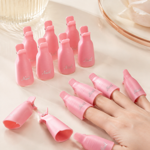 Nail Polish Remover Clips, Reusable Soak Off Caps for Gel Polish Removal, Acrylic Nail Wrap Tools for Manicure
