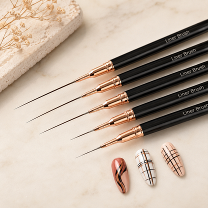 Nail Liner Brush Set, Fine Detail Nail Art Brushes for Gel Polish, Thin Striping Painting Pens for DIY Manicure